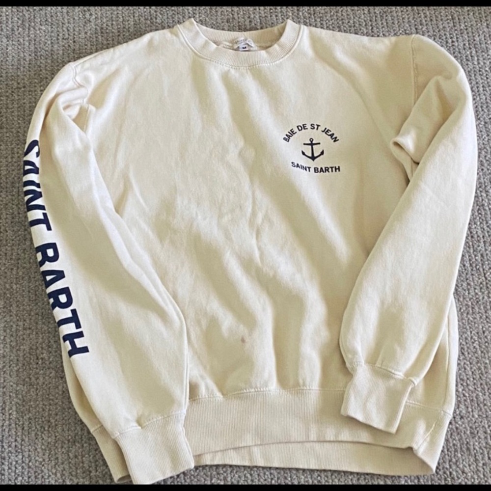 yellow saint barth sweater (w/ small stain)